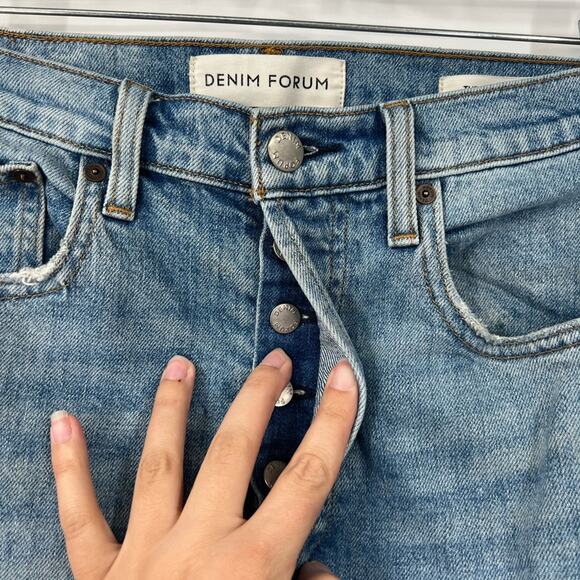 Denim Forum The Yoko High Rise Slim Jeans Button Fly - Picture 3 of 10